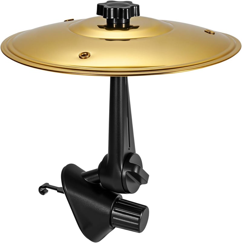 Qihangfu Car Cymbal Air Vent - Car Cymbals Air Vent Clip for Dashboard, Metal Car Drum Cymbals Accessory, Car Symbol Drum Air Vent Mini Cymbal Gift (Gold) - Image 1